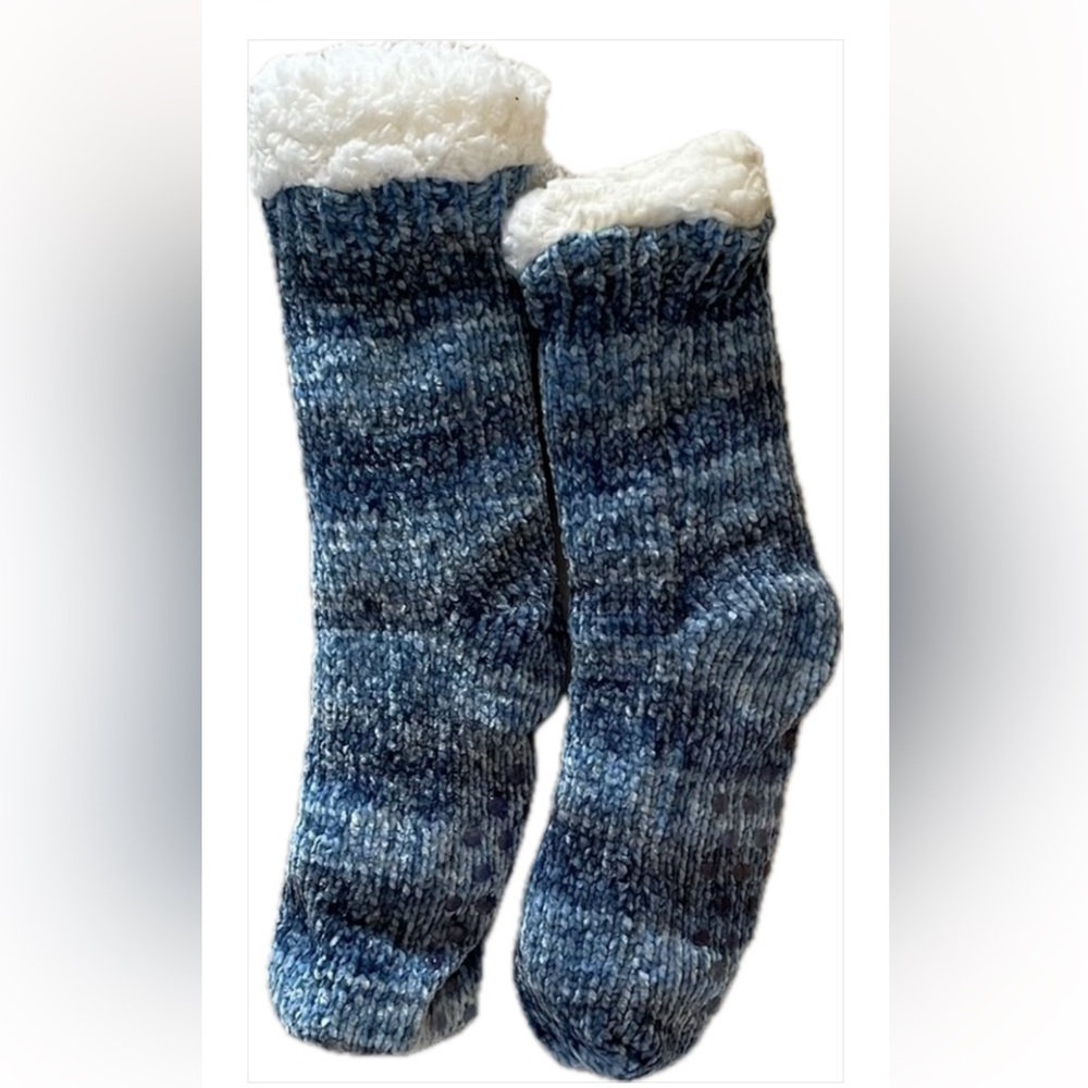 Cozy Blue and White Men's Socks